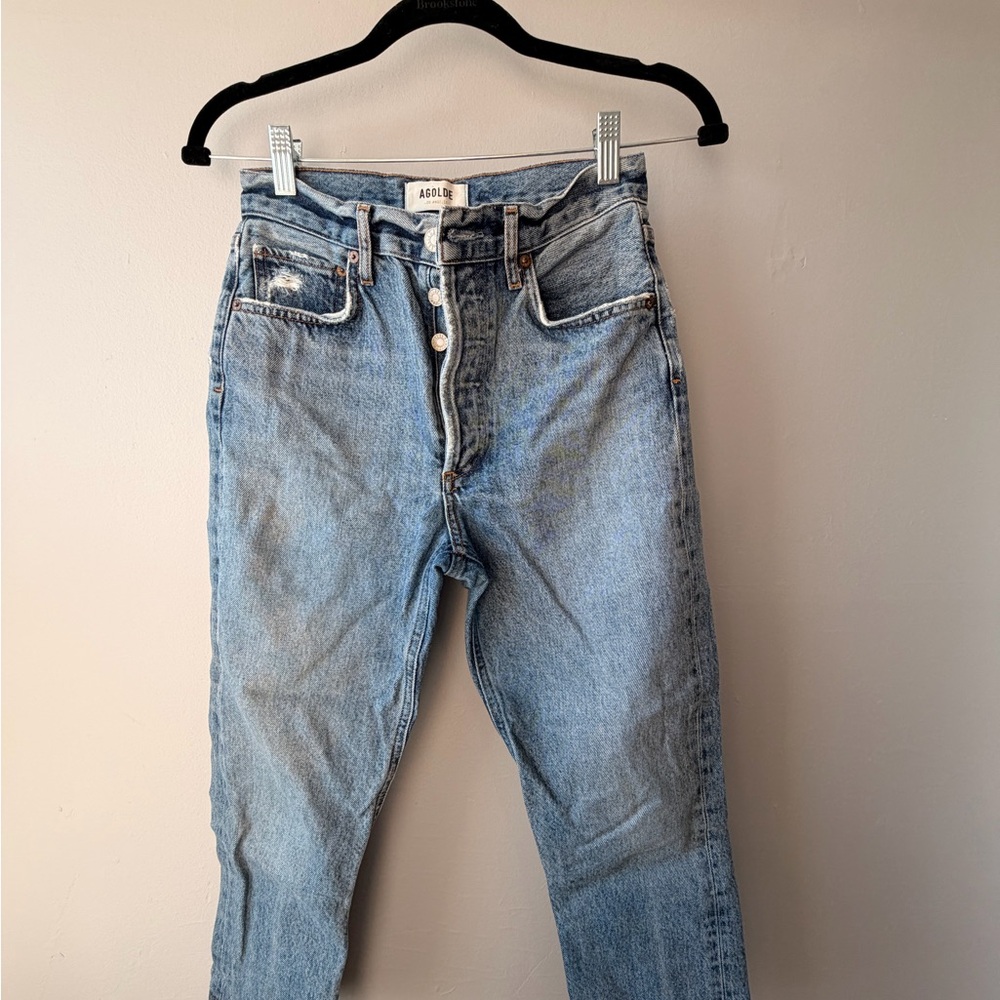 Agolde Button-Fly Cigarette Jeans
